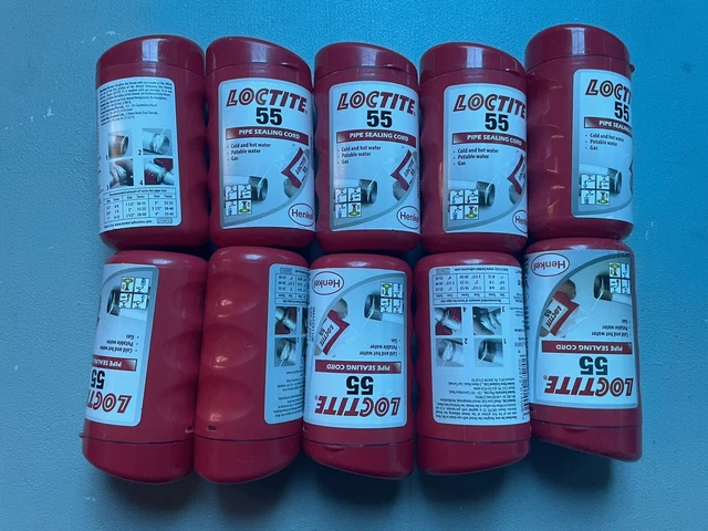 10 X Loctite 55 Rohrdichtschnur - 160M - Wasser / Gas