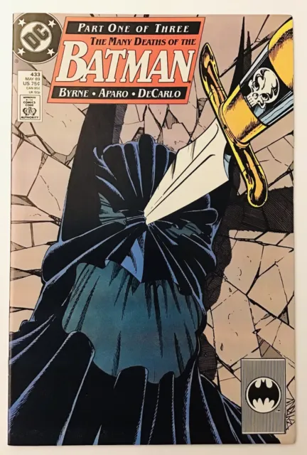 Batman #433 (1989) “Many Deaths of Batman” Part-1; Byrne-Cover/Scripts; VF/NM