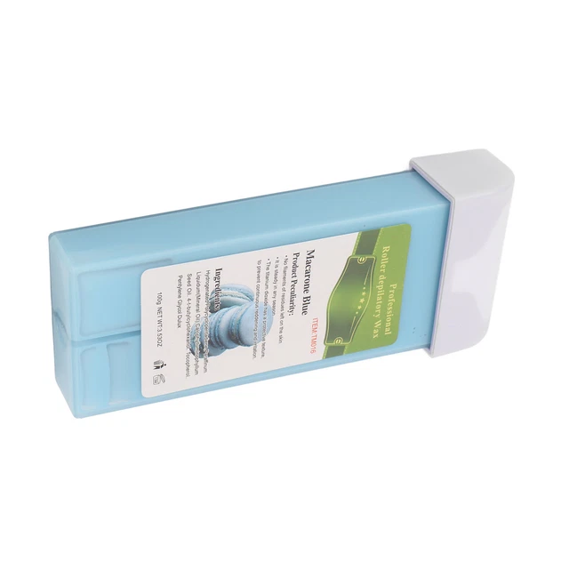(Azul Macaron) Rollo de cera depilatoria Recarga Home Salón Depilación Rollo GSA