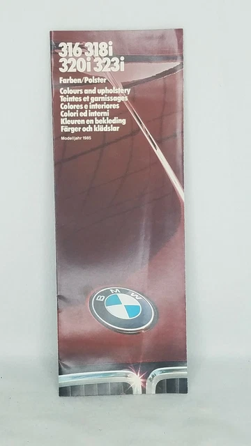 1984 BMW 316 318i 320i 323i Color Upholstery Brochure Marketing Ad Advert German