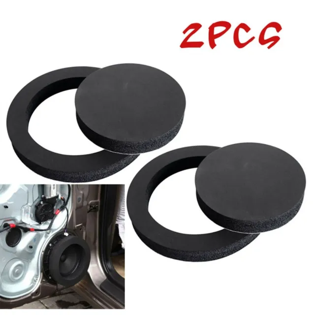 2pcs Car Speaker Ring Bass Door Trim Sound Insulation Cotton Wrap Auto Parts Set