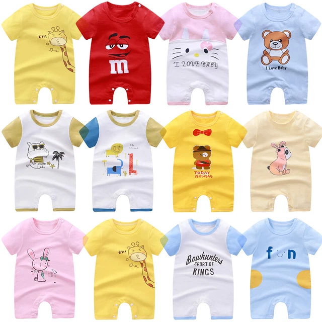 Newborn Infant Baby Boy Girl Kids Cotton Romper Jumpsuit Bodysuit Clothes Outfit