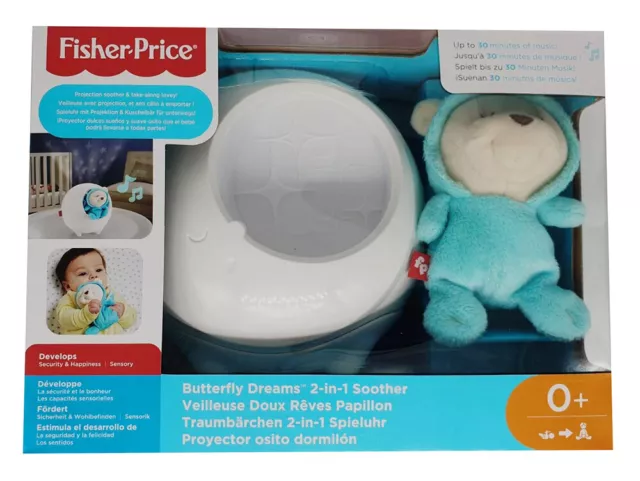 Fisher-Price Sueño oso 2en1 caja de música para bebés&música Luz de noche NUEVO