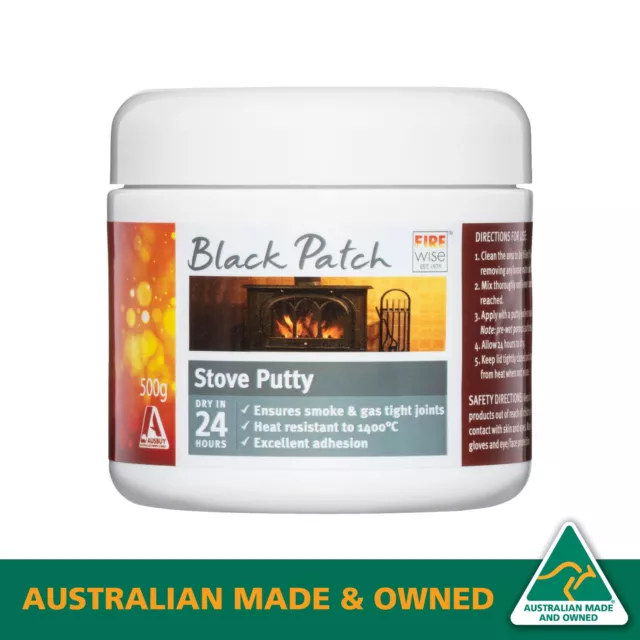 Firewise® Black Patch Stove Putty 500g Heat resistant to 1400°C