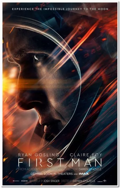 FIRST MAN - 2018 - original D/S 27X40 ADVANCE Movie Poster - RYAN GOSLING, C.FOY