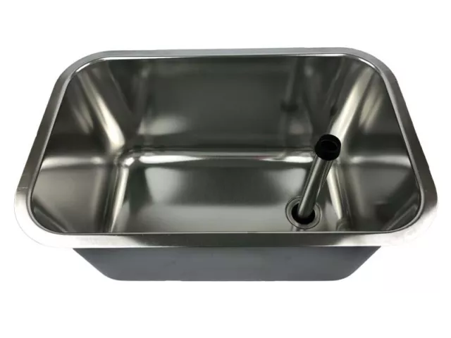 Spülbecken Edelstahl 500x300x300 + Zubehör komplett Gastro Becken Zapfanlage