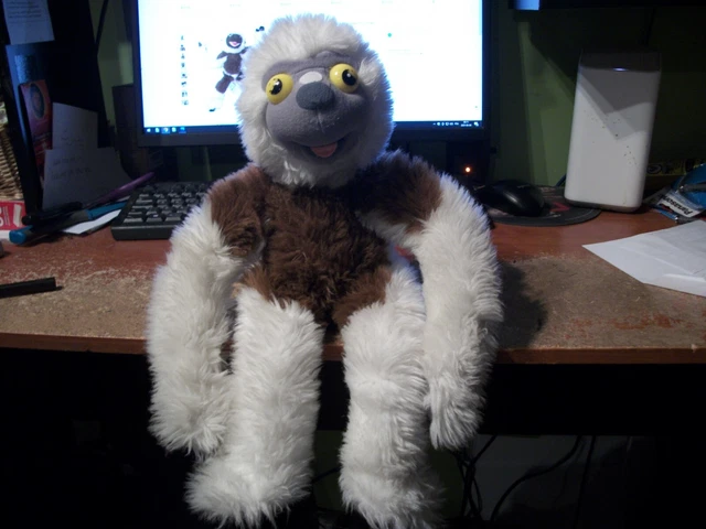 ZOBOOMAFOO PLUSH Zoboo Lemur Monkey 2001 Toys PBS 17" Stuffed Animal