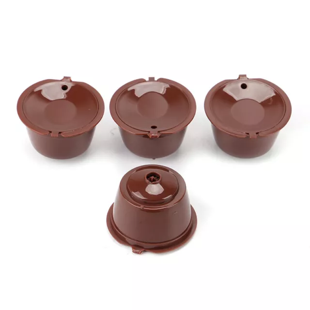 4Pcs Reusable Filter Pods Refillable Coffee Capsule Cup For Dolce Gusto Nescafe