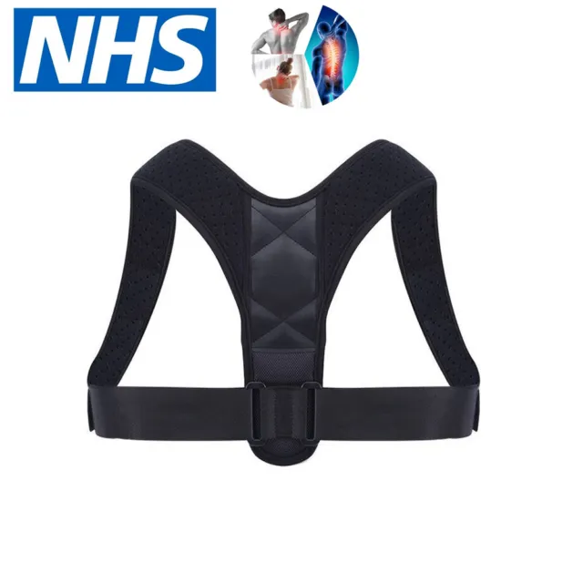 Posture Corrector Shoulder Support Belt Body Brace Back Bad Lumbar Women Men UK