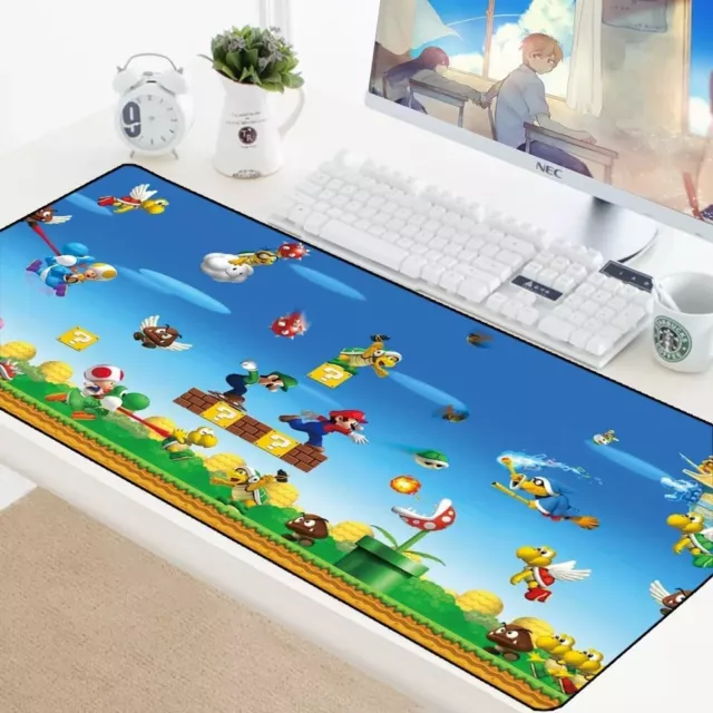 70x30CM Anime Super Mario Large Mouse Pad Mat Gaming Mousepad Anti-slip Rubber