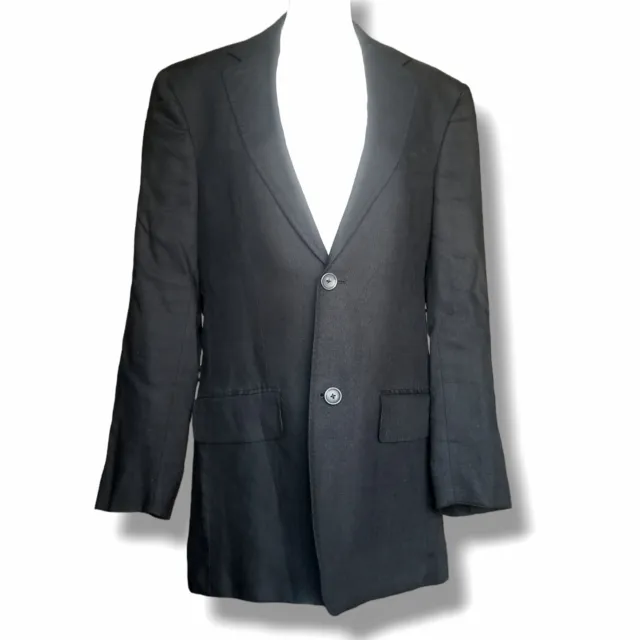 Banana Republic Men's 38R Suit Jacket 2 Button Blazer Grey Linen Sport Coat