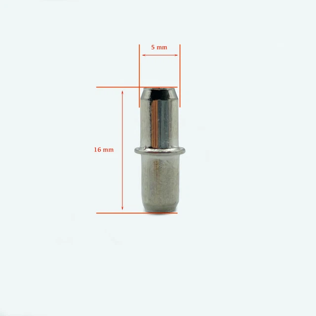Lot De 10 Taquets D'étagère Métalliques Crantés - Épaisseur 5 Mm - Neuf