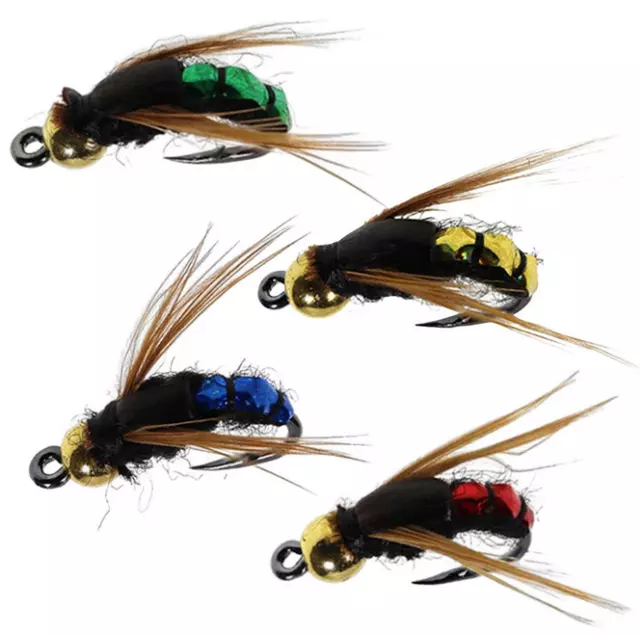 10pcs/40pcs Fly Fishing Lure Wet Dry Streamer Nymph Artificial Baits Trout Flies 2