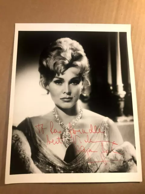 Zsa Zsa Gabor Stunning Rare Early Autographed 8/10 Photo 60s