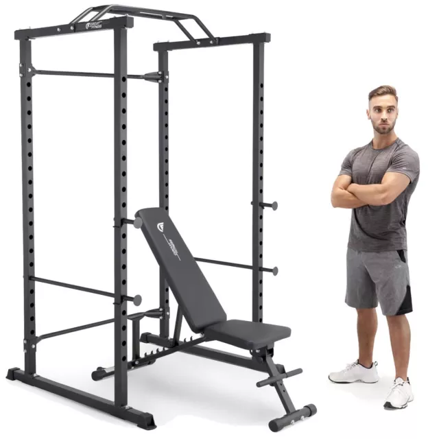 MARCY  CF Mega 4-IN-1 Home Gym Bundle, Cage, Bench, Bike & Rower 2