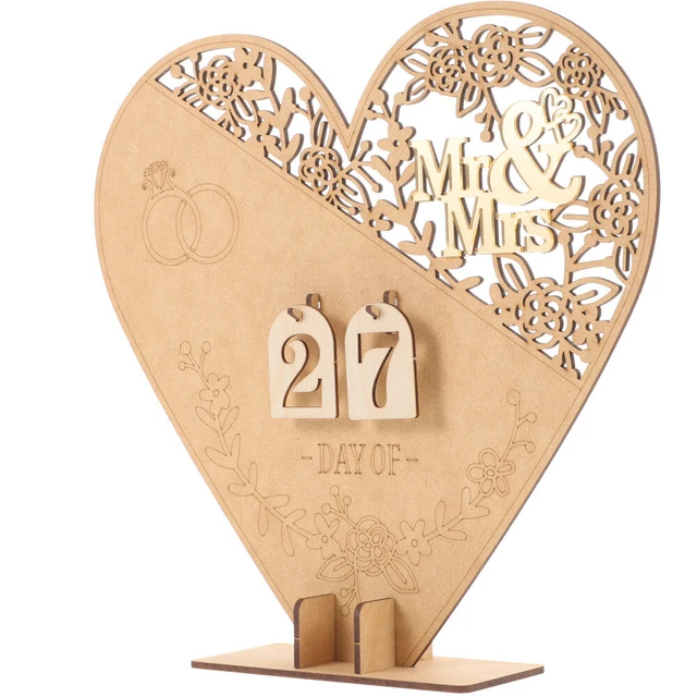 Garneck 3pezzi Cartello Forma di Cuore in Legno Ciondolo Decorazione da