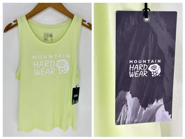Mountain Hardwear NEW Womens Wicked Tech Tank Size Medium Logo Lime Green Active