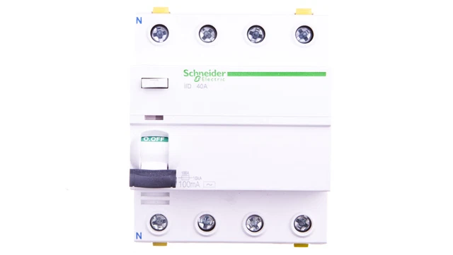 Disyuntor de corriente residual 4P 40A 0,1A, tipo AC A9Z12440/T2UK