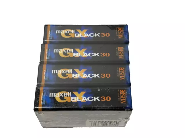 Lot 4 K7 Cassette Video Vhs-C Maxell Ec-30 Gx 30 Min High Quality Pal Secam Neuf