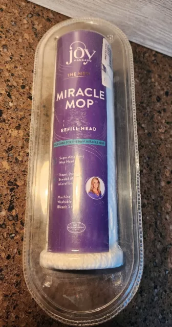 Joy Mangano The New Miracle Mop Refill Head in Sealed Package X 2