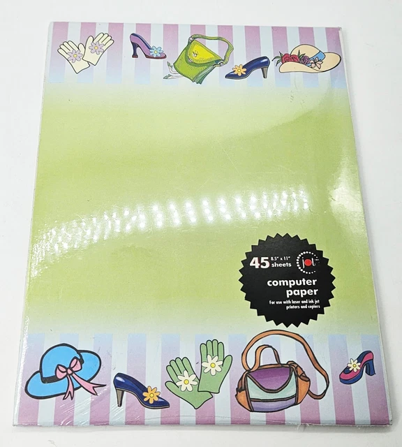 8.5" x 11" Computer Paper 45 Sheets Heels Gloves Laser Inkjet Printers Copiers