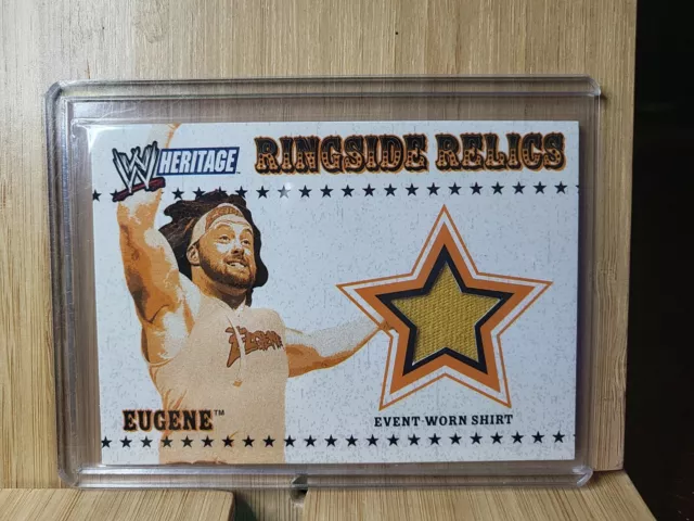 EUGENE🏆2005 Topps WWE Heritage Ringside Relics WORN SHIRT  Card🏆FREE POST