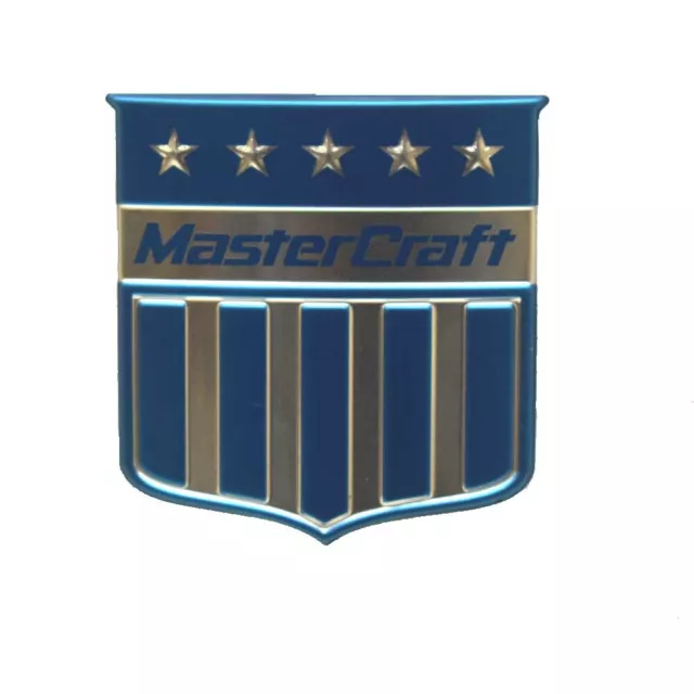 MasterCraft Boat Raised Decal Emblem 7502052 | Transom Shield Blue