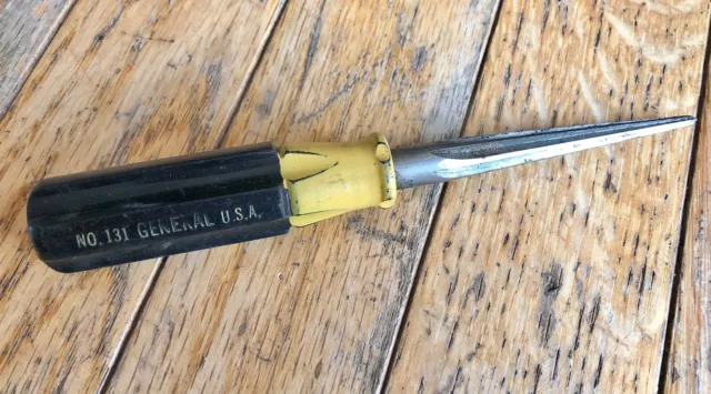 Vintage General Tools Tapered Pipe Reamer Model 131 Anti Roll Handle - USA Vintage General Tools Tapered Pipe Reamer Model 131 Anti Roll Handle - USA