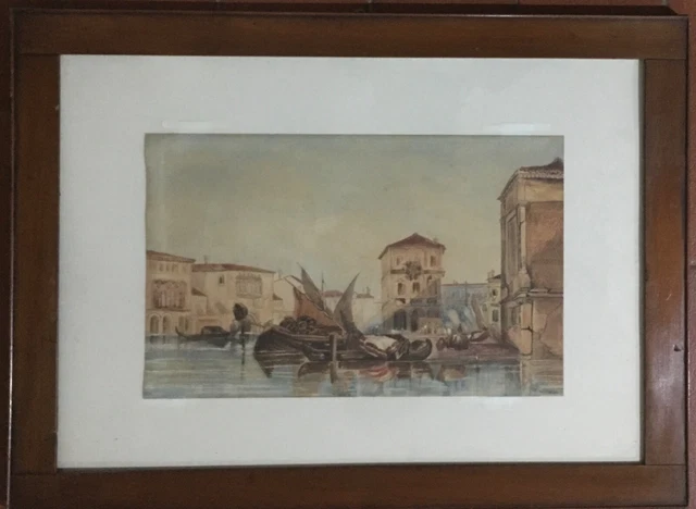 VENEZIA 1886 LUDOVICI SENIOR acquerello Monogramma e data in basso a dx