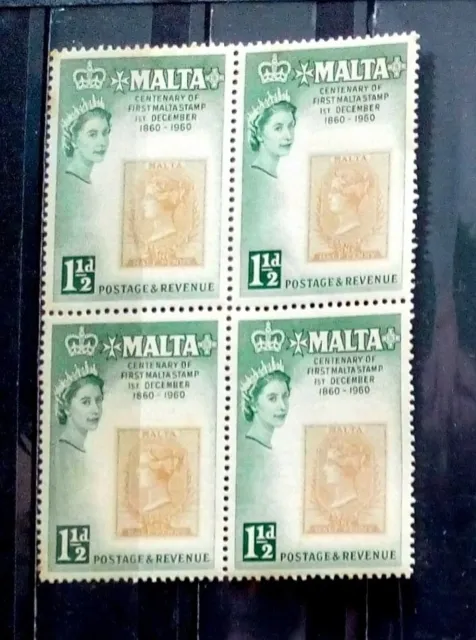 Malta Stamps. Year 1960.  Unmounted Mint Mnh. Sg 301. Block Of Four.