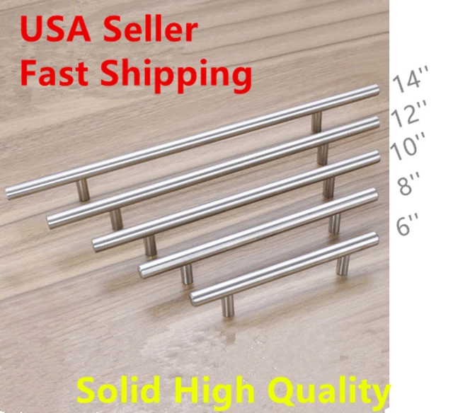 Drawer Door Bar Pulls Stainless Steel Handle Pull Knob Hardware Brushed Nickel