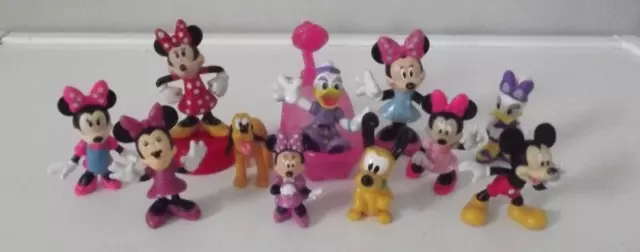 Classic DISNEY Minnie Mouse, Mickey Mouse, Daisy, & Pluto PVC LOT