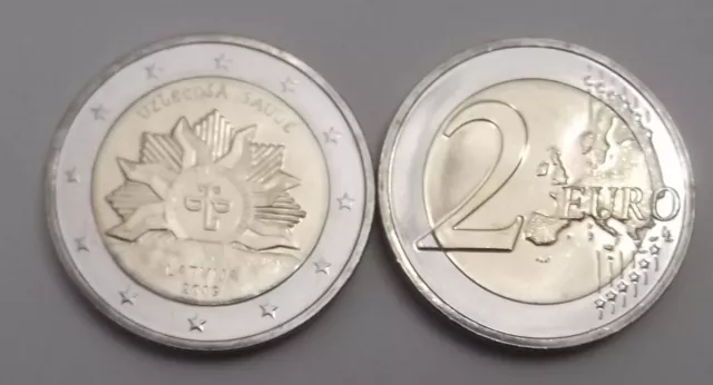 2 Euro Lettland  Latvia 2019 - "Die aufgehende Sonne" Unc