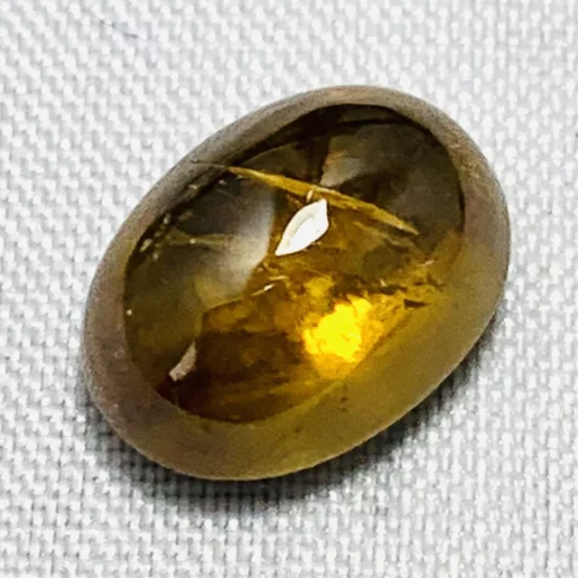 Echter Gelber Ovaler Titanit Sphen Cabochon 4.57ct 10.9x8.1mm - SELTEN!