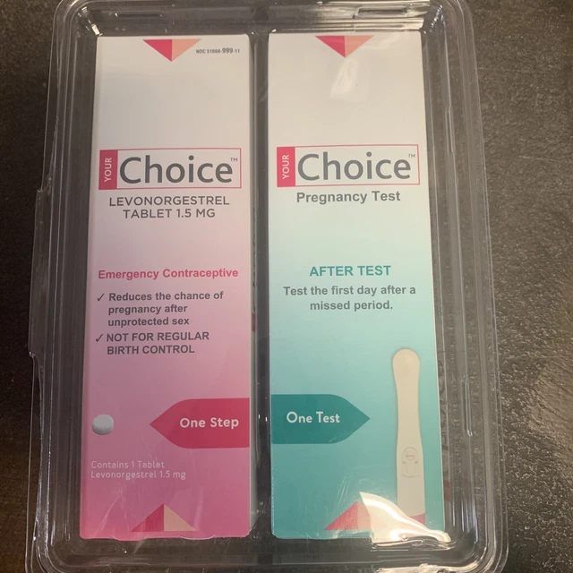 YOUR CHOICE EMERGENCY Contraceptive and Pregnancy Test New Exp 06/2024