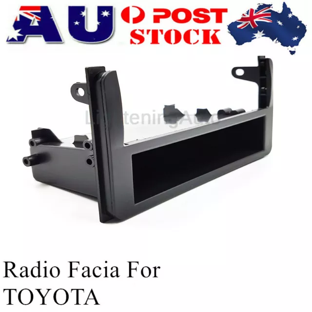 Car Radio Facia Dash Panel Trim Fascia Kit Plate Single Din Pocket For Toyota