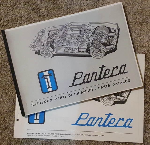 ERSATZTEILKATALOG SPARE PARTS Catalogue De Tomaso Pantera + Ergänzungen