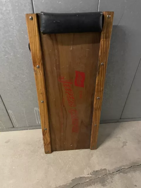 Vintage Originale Lisle Legno Meccanico Creeper Meccanico Auto Roller Su Ruote