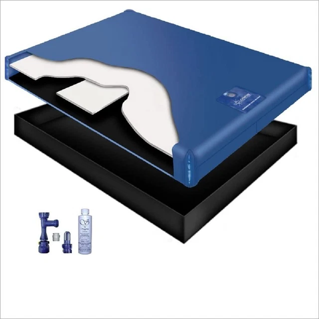 60% WAVELESS WATERBED Mattress/Liner/Fill California King 72x84 1G4S1, Blue