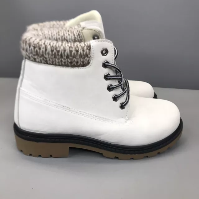 Yoki Tim 40 Womans Ankle Boot Off White Cushioned Insole Sz 6 Fashion Boots