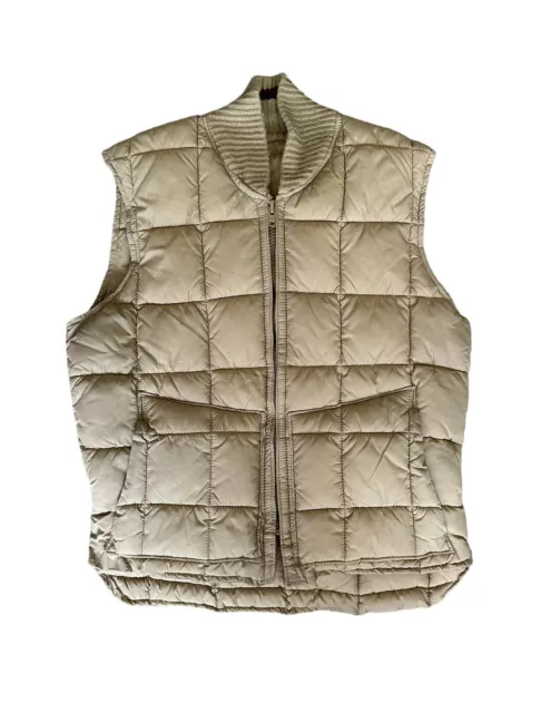 WALLS BLIZZARD PRUF Tan Goose Down Brown Insulated Vest Mens Size Small ...