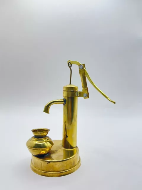 vintage brass Solid Mini hand water pump Handmade Home Office Decor Handcrafted