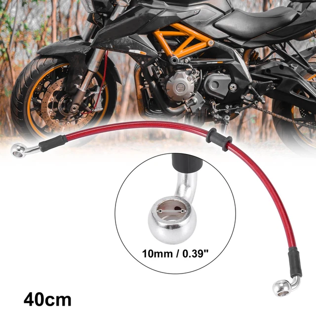 Tubo olio frizione freno moto universale 40 cm 15,75" tubo idraulico rosso