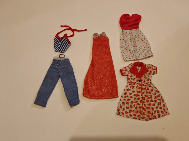 Lot De Vêtements Barbie Vintage Des Années 1990 - Originaux Mattel Fabriqués En France
