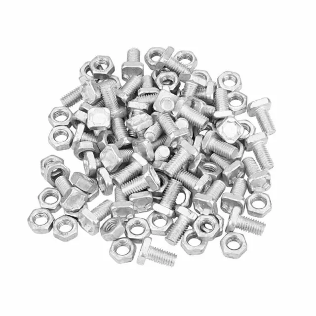 100 Stück Hammerkopfschraube T-Schraube M6x15mm mit Muttern Set für Gewächs Y5Z9