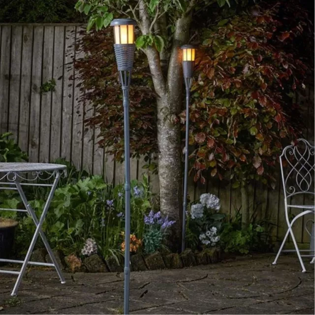 USA Energía Solar Exterior Luces Smart Garden Tiki Estilo Llameante Torch 149CM