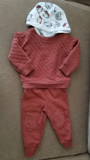 Carters Baby Boy Size 12 Months Animal Print Outfit 3 Piece Set