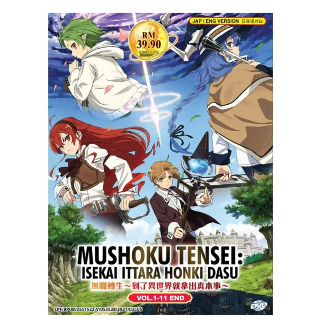 Eng dubbed of Mushoku Tensei:Isekai Ittara Honki Dasu Part  1+2(1-23End)Anime DVD