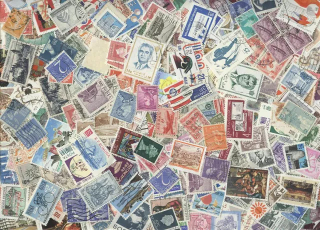 Alle Welt Briefmarken Sammlung Lot Stamps Sellos Timbres  Fundgrube Papierfrei