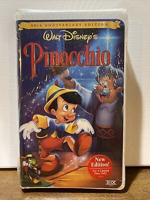 Walt Disney's Pinocchio 60Th Anniversary Vhs! 1999 Clamshell New & Sealed!